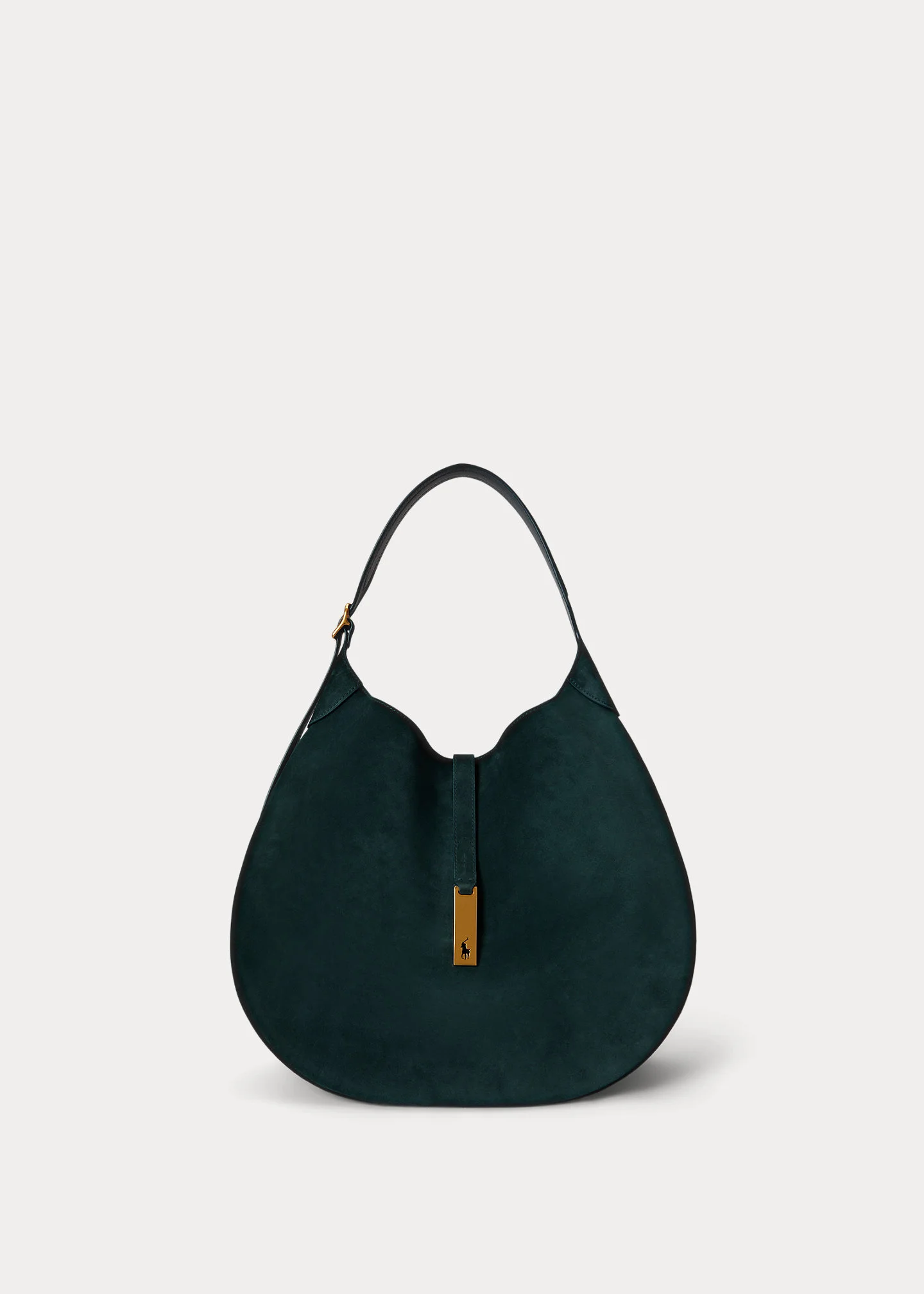 Polo ID Suede Large Shoulder Bag - 1