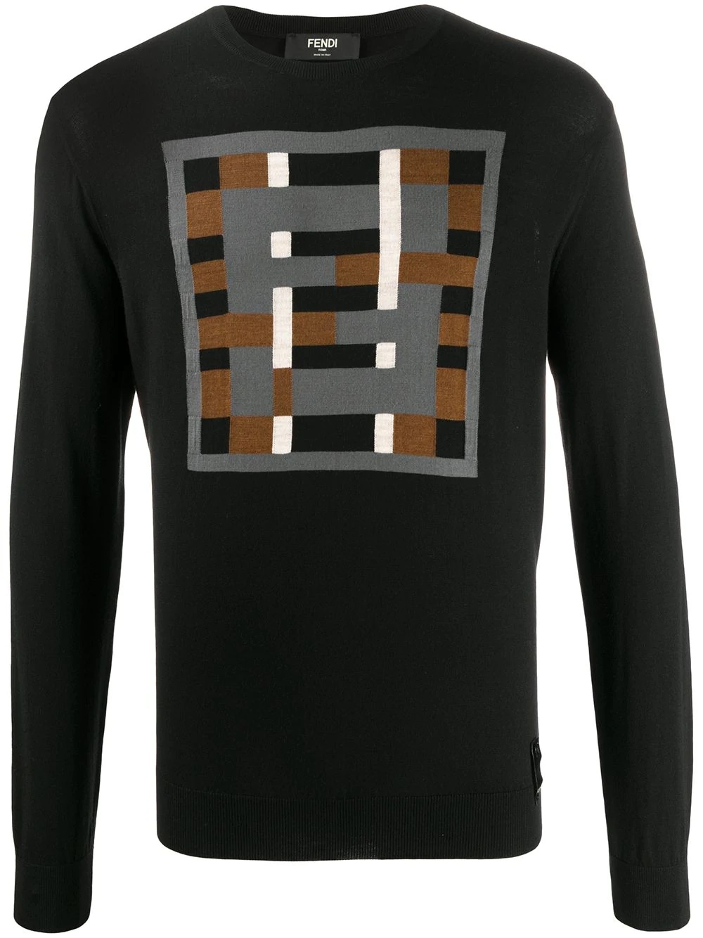 geometric FF crewneck jumper - 1