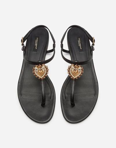Dolce & Gabbana Nappa leather Devotion flip flops outlook