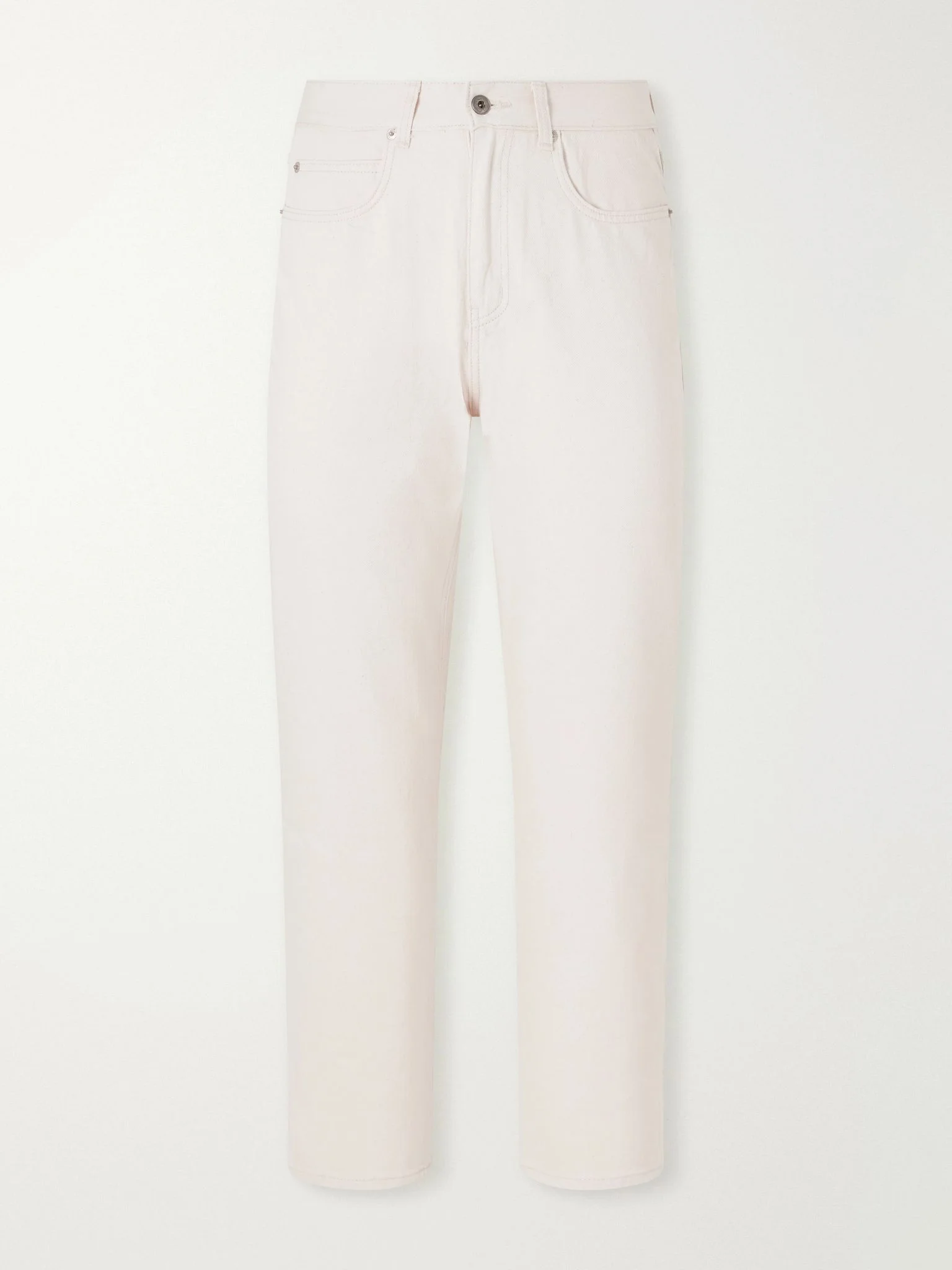 Straight-Leg Jeans Beige - 1