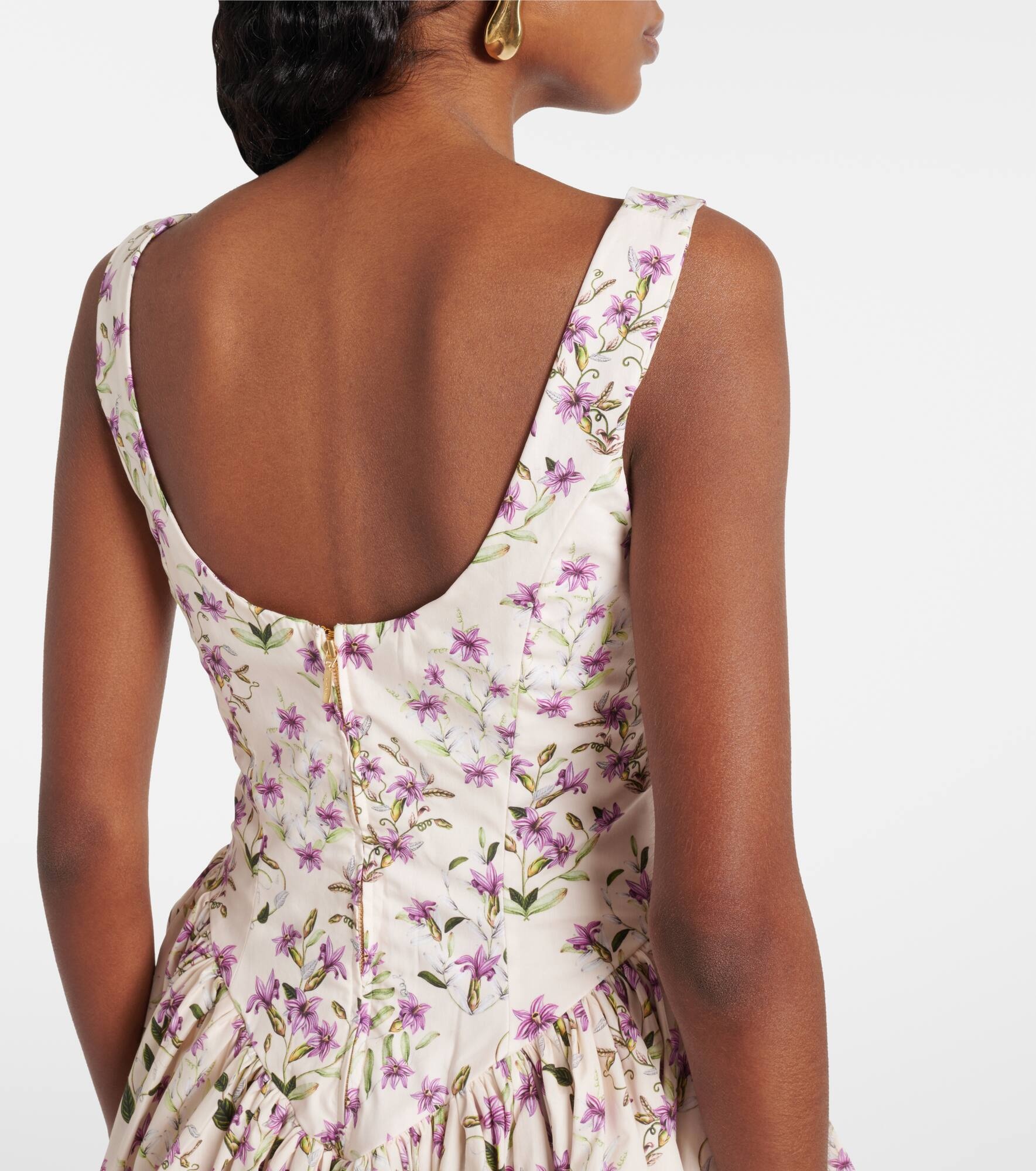 Pluma floral cotton minidress - 6
