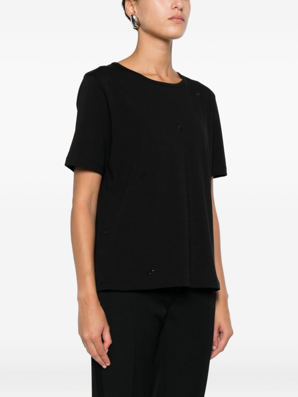 rhinestone-embellished short-sleeve t-shirt - 3