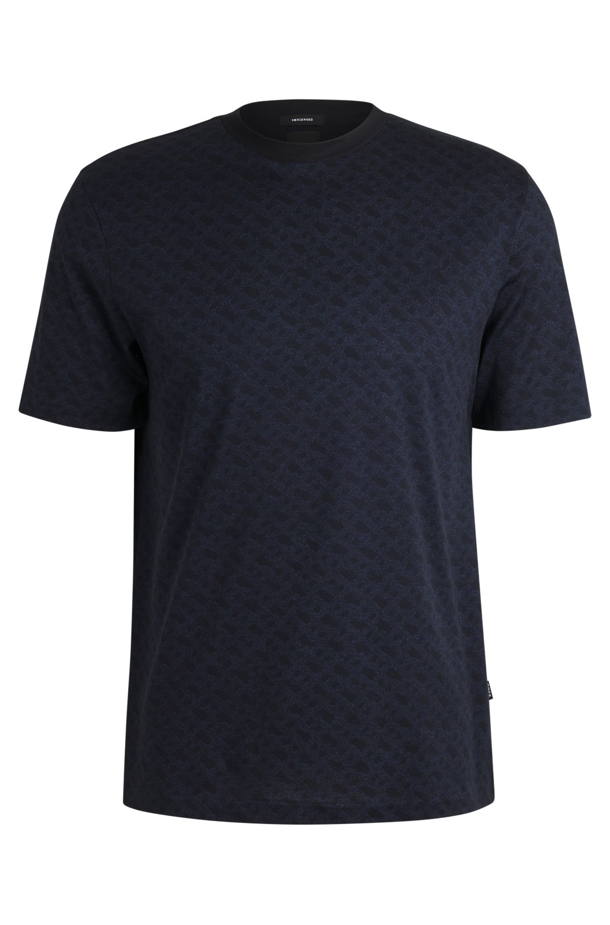 COTTON T-SHIRT WITH ALL-OVER PRINTED MONOGRAMS - 1
