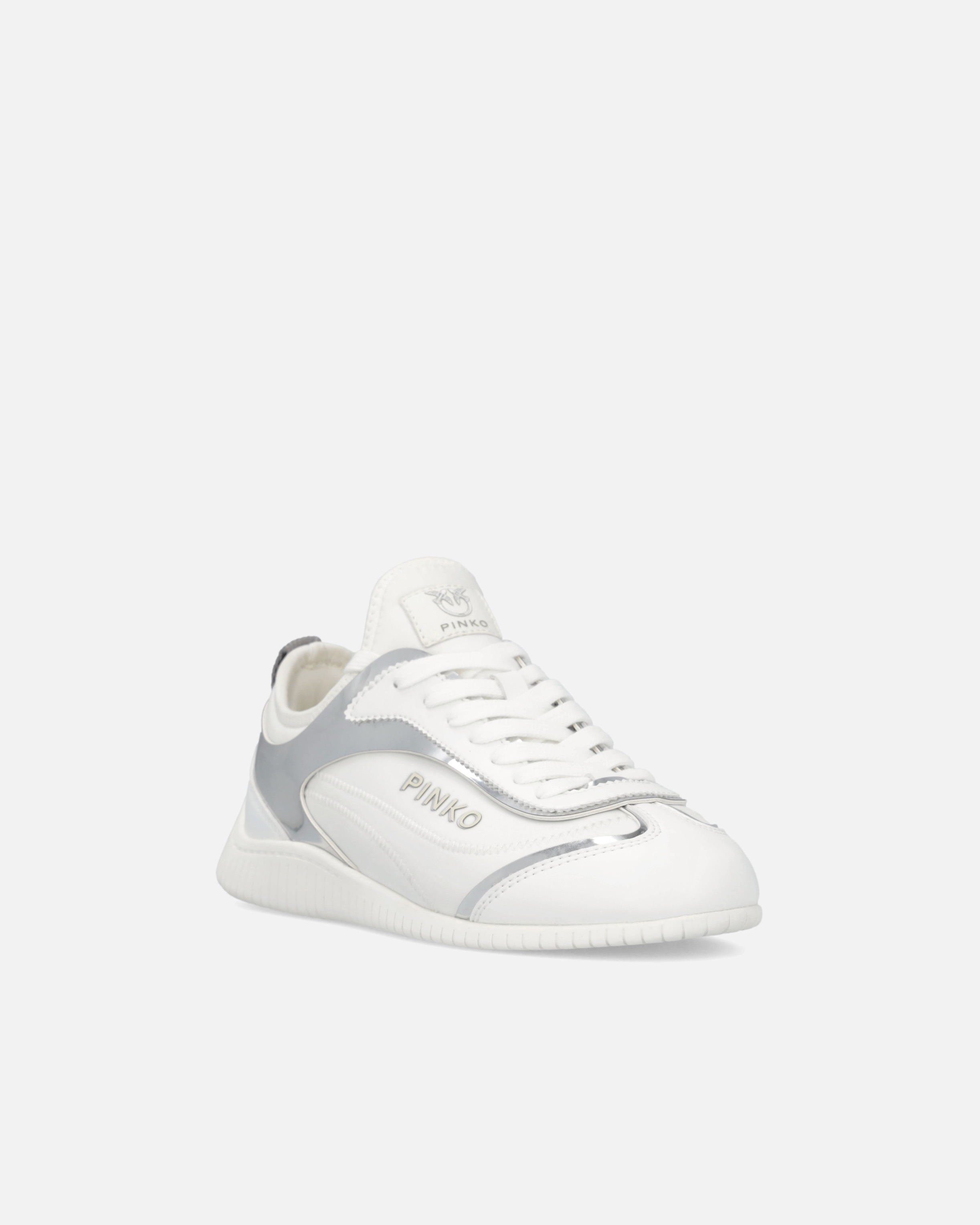 SNEAKERS WITH MIRROR-FINISH INSERTS AND LOVE BIRDS LOGO - 2