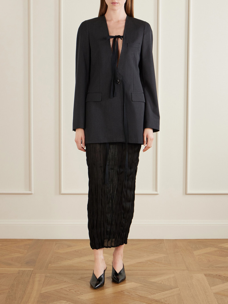 Maison Margiela Tie-detailed Wool Blazer outlook