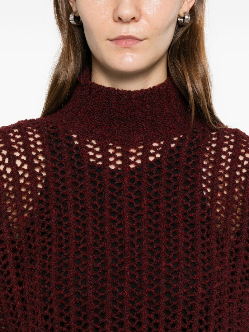 Quaglia openwork high-neck sweater 5