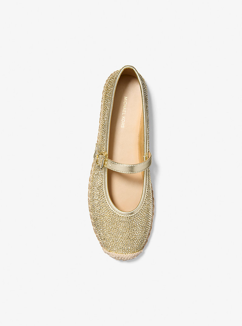 Lynn Embellished Glitter Chain Mesh Ballet Espadrille 3