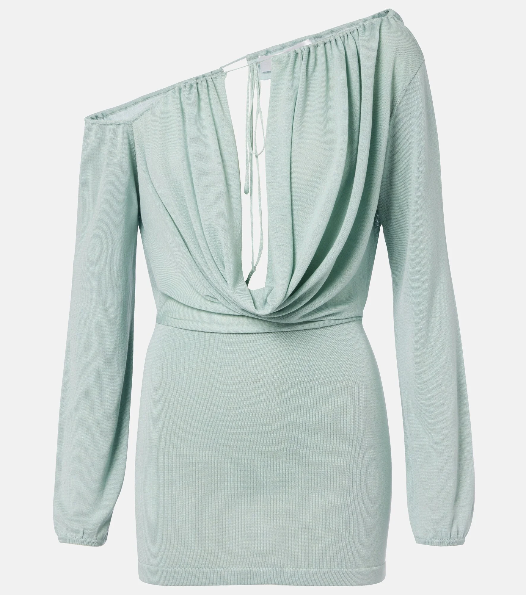 Sola asymmetric draped minidress - 1