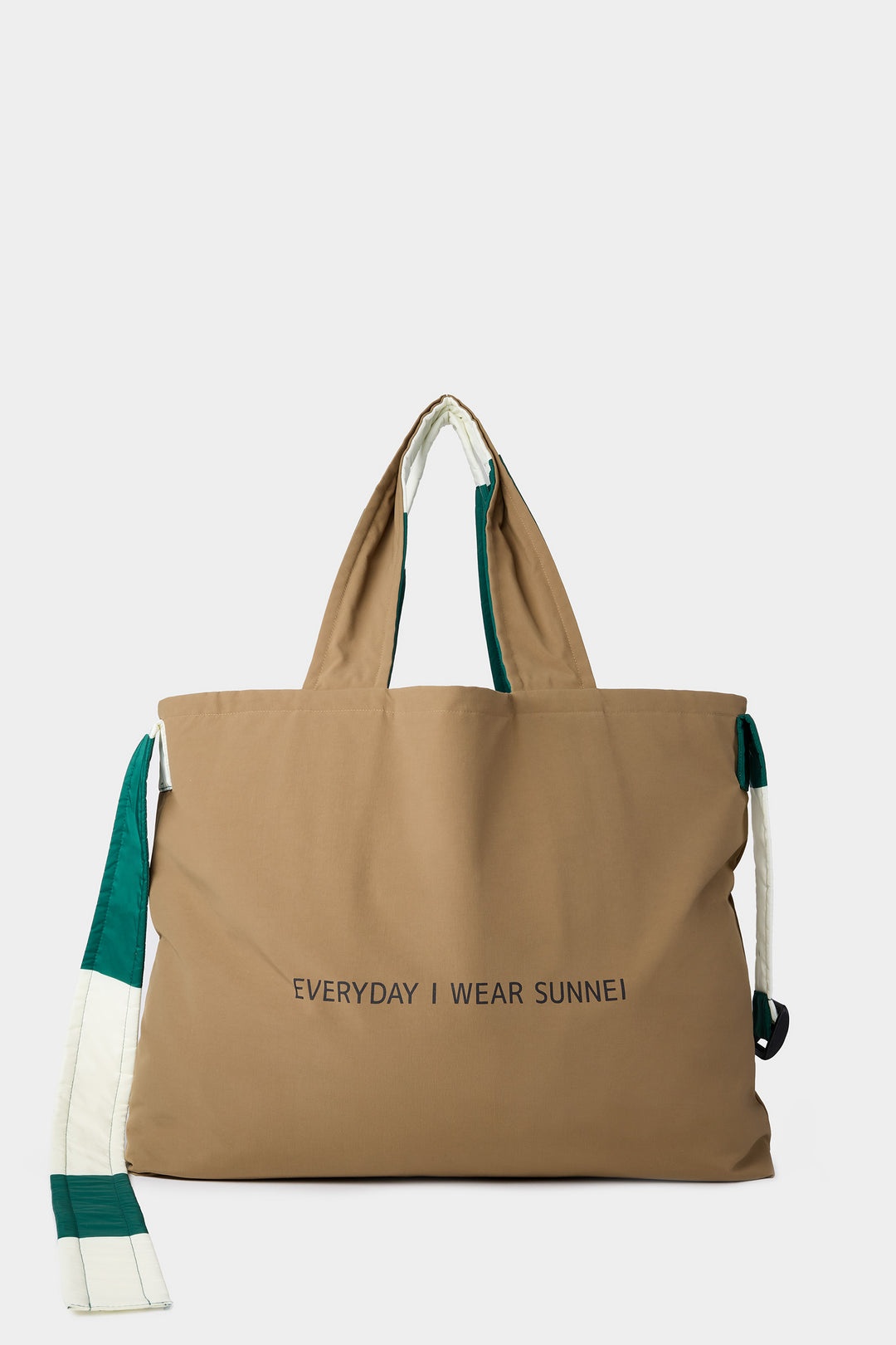 EVERYDAY REVERSIBLE BAG / off white, green & beige - 7