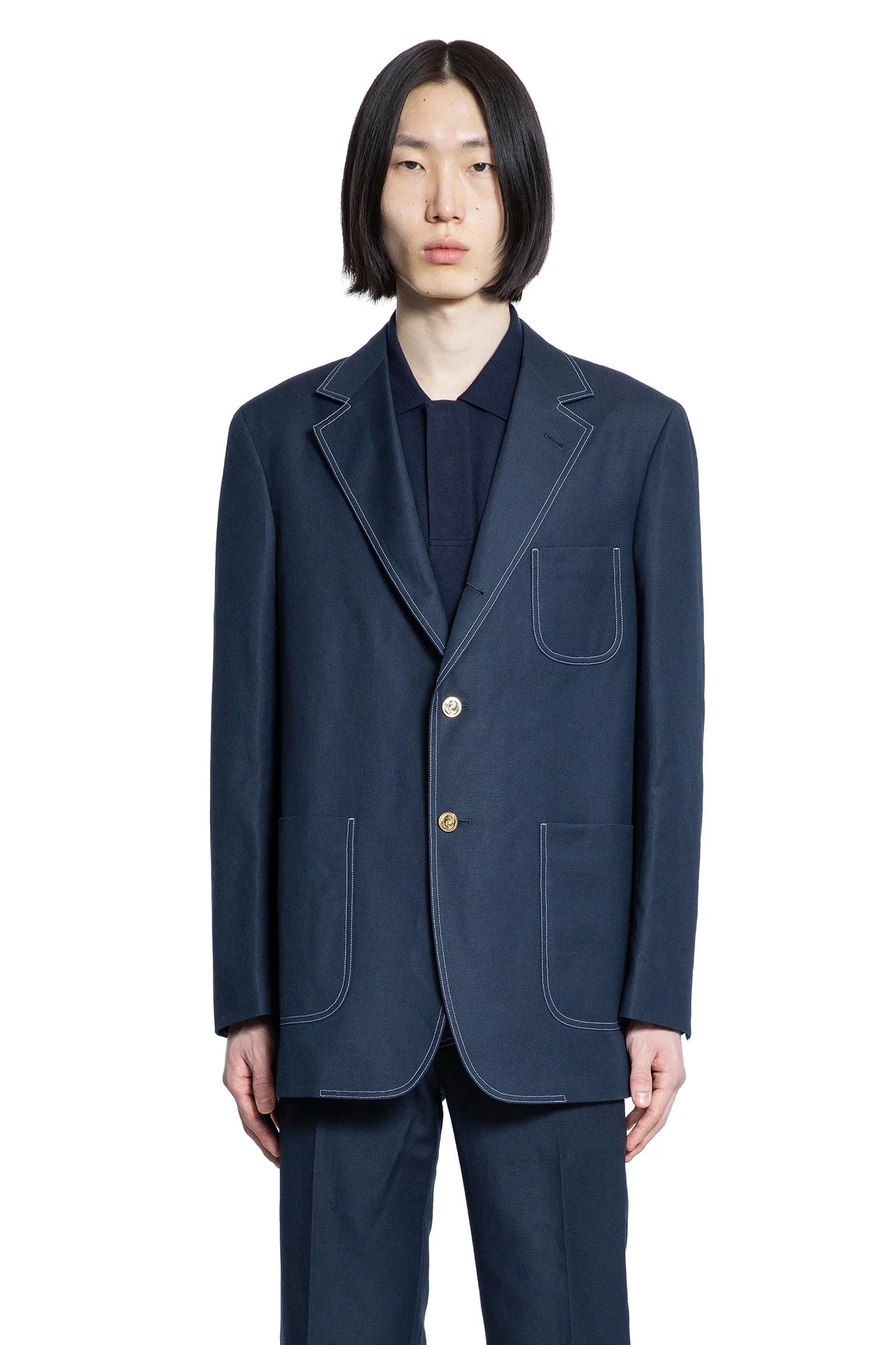 Elongated-Soft-Cotton-Linen-Blazer - 5