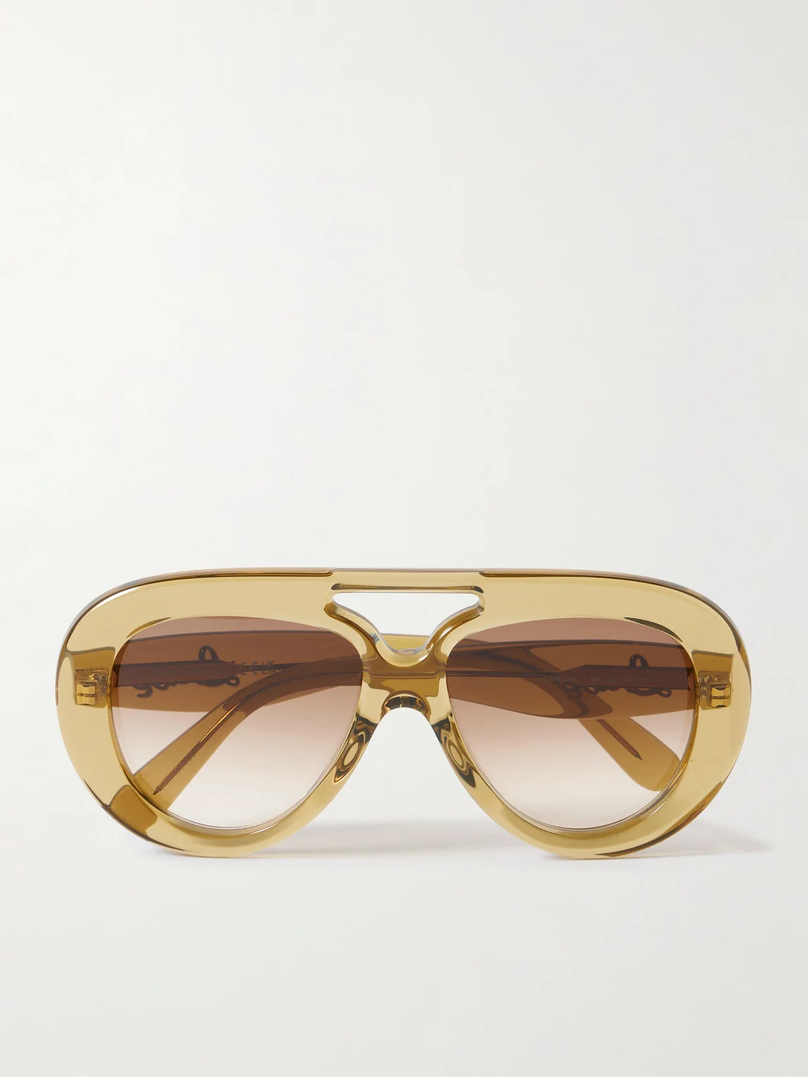Curvy Aviator-Style Acetate Sunglasses - 1