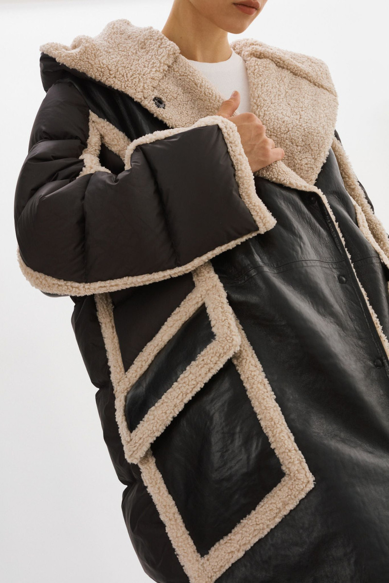 REXANA | Mixed Media Puffer Coat 7