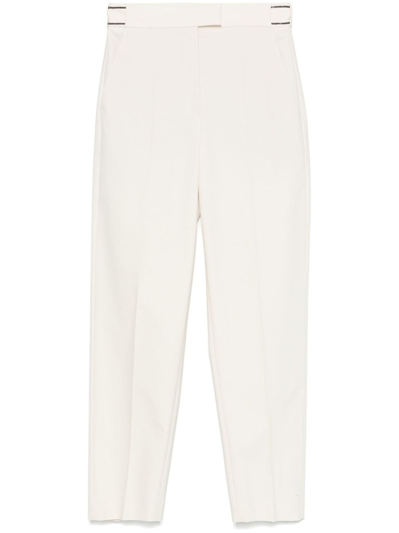 Monili chain-detail tailored trousers 1