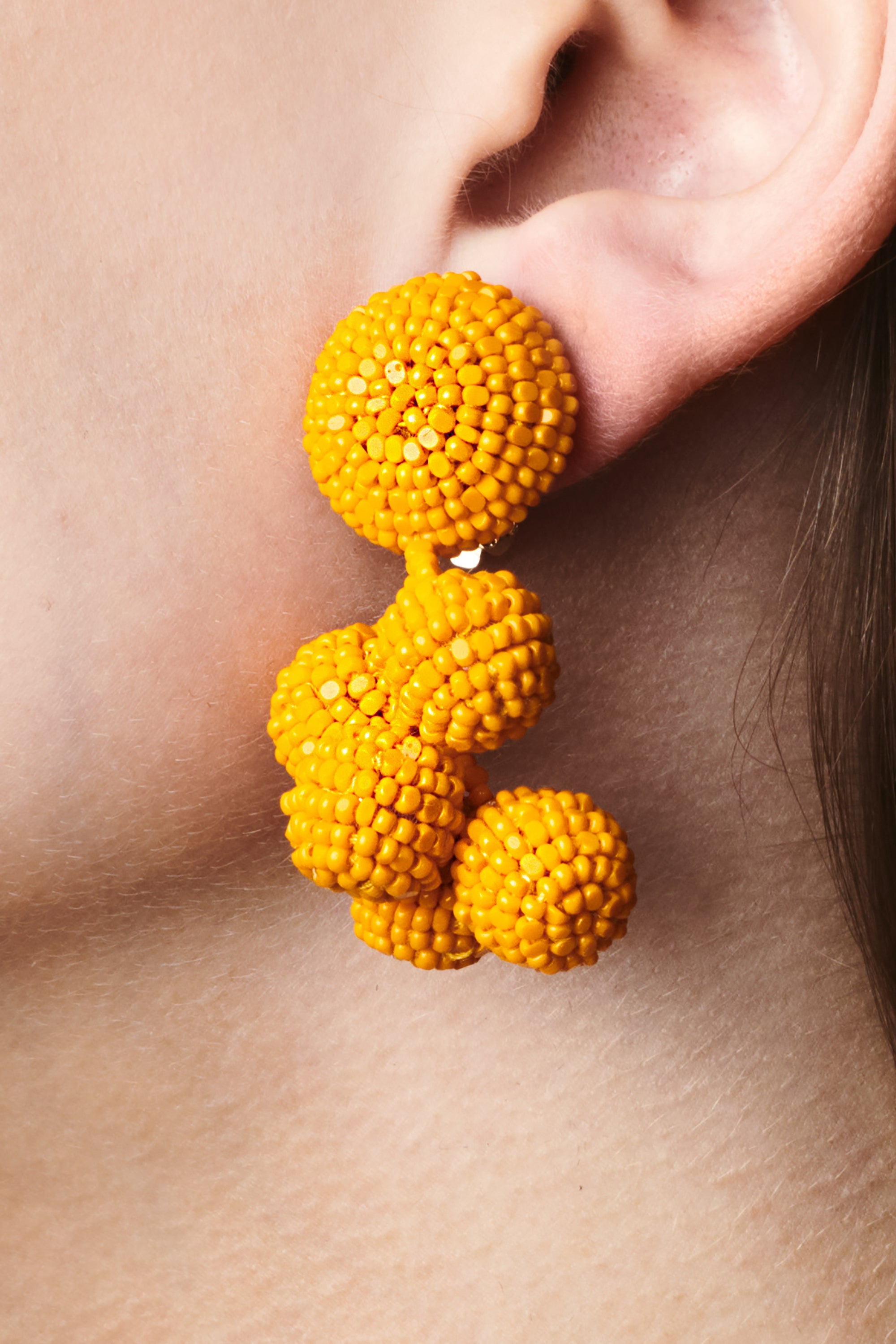 MINI COCONUTS EARRINGS - TANGERINE - 2