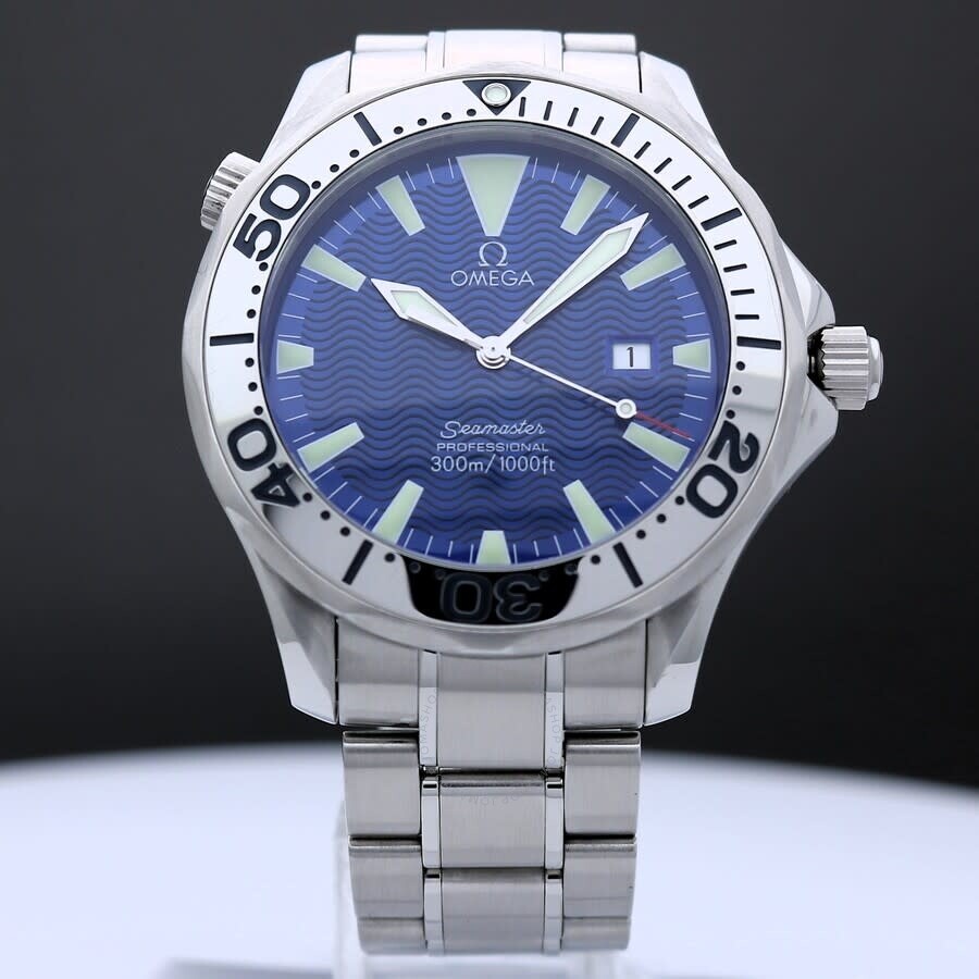 Pre-owned Omega Seamaster Quartz Chronometer Blue Dial Men's Watch 2265.8 - 2