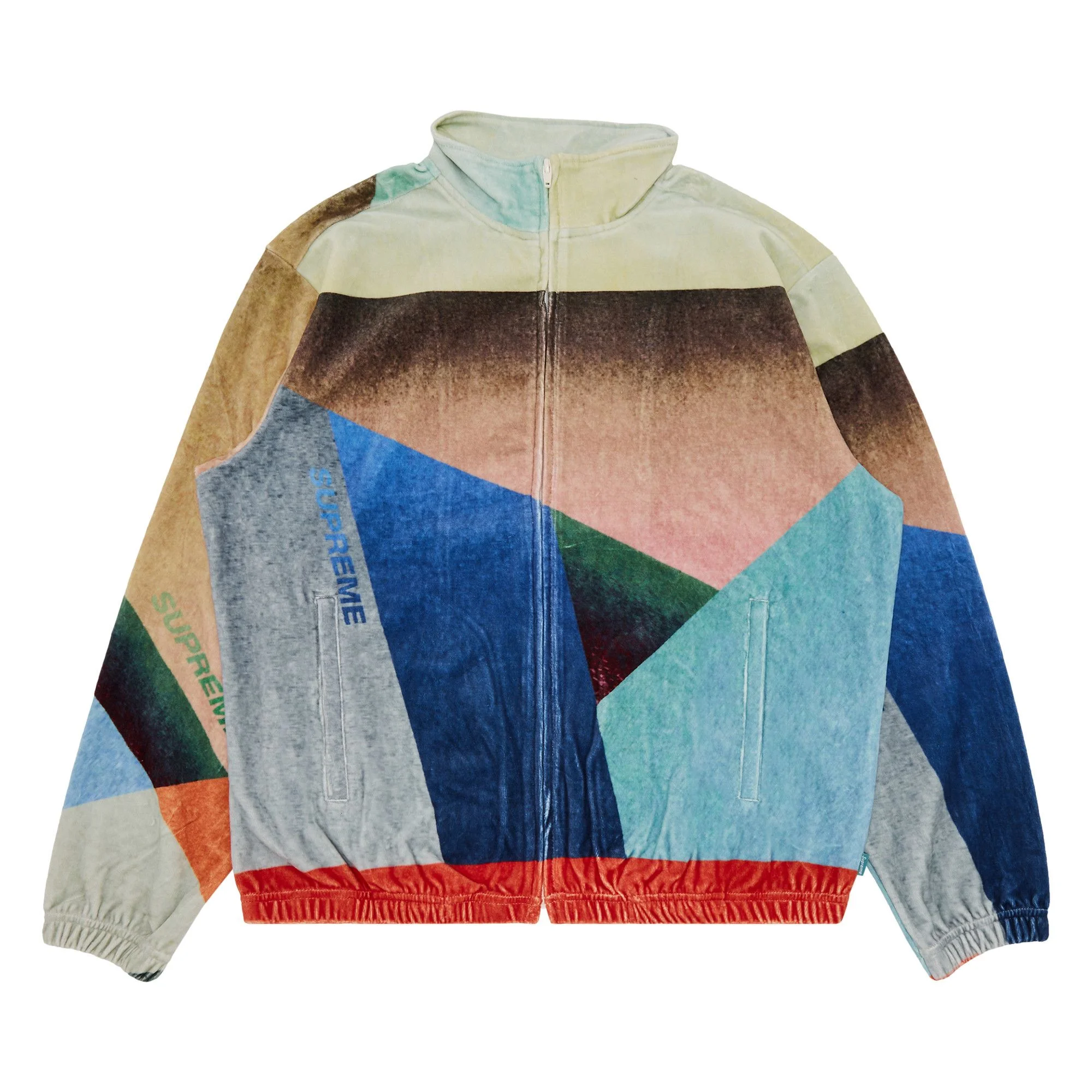 Supreme Geo Velour Track Jacket 'Multicolor' - 1