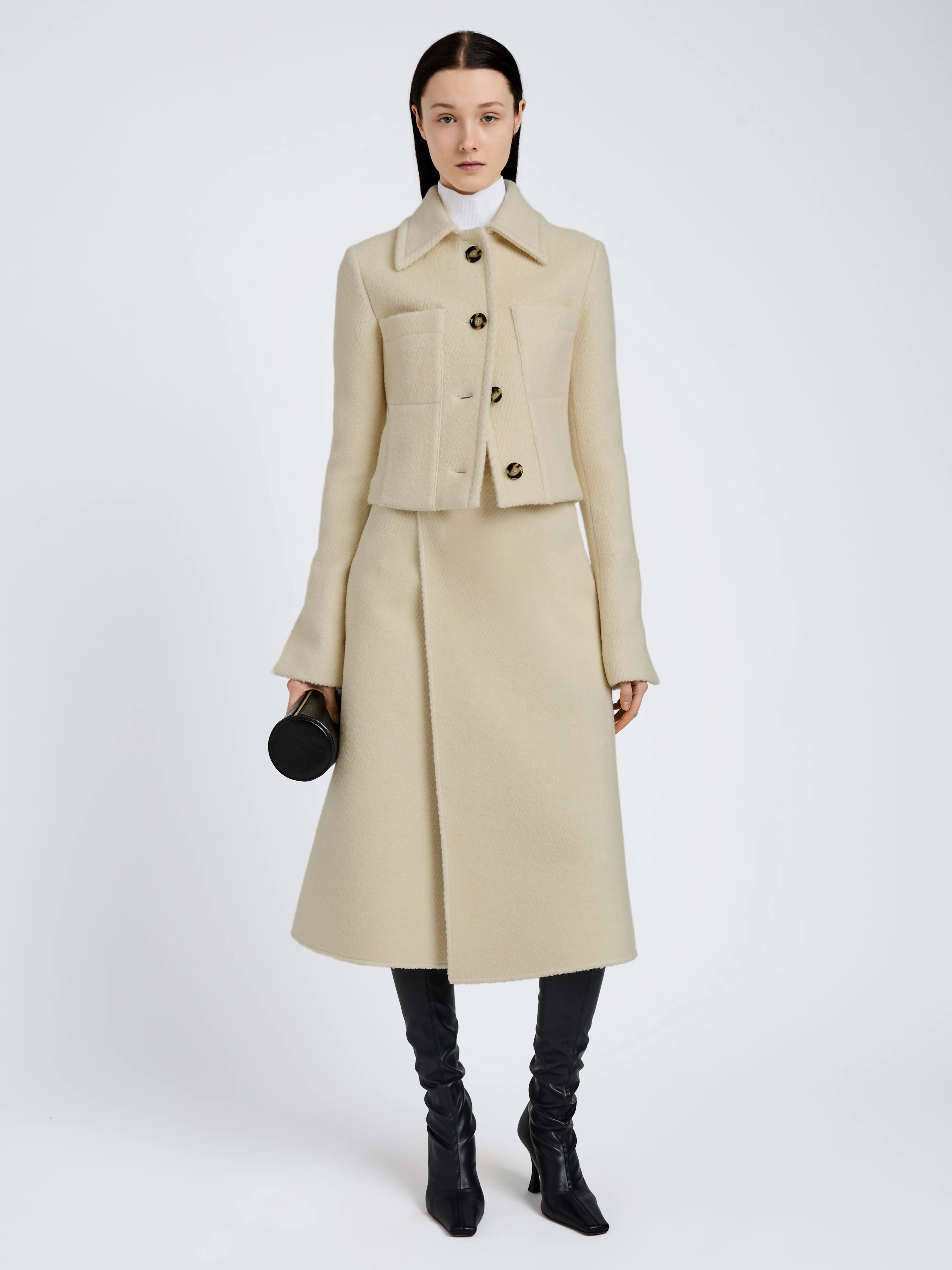 Kinsley Jacket in Boucle Twill Suiting - 3