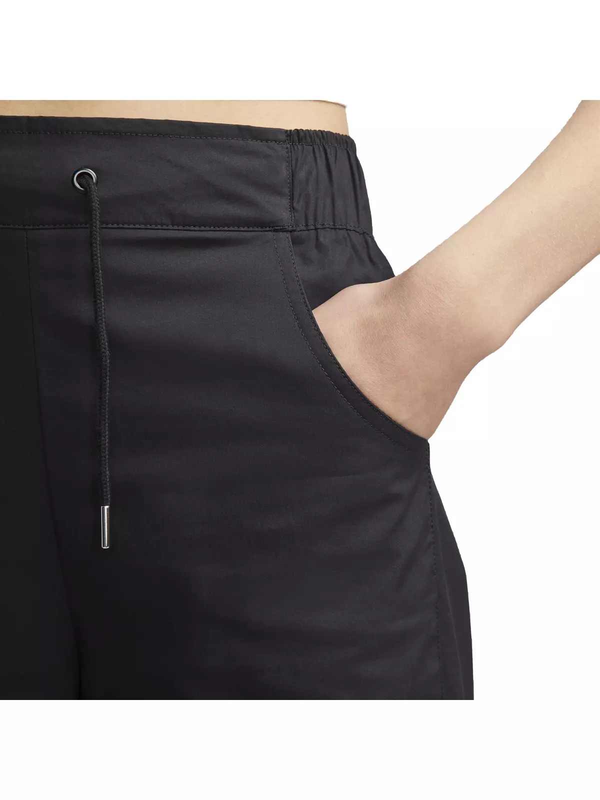 Women's Sportswear Essential Woven High-Rise Pants - Black - 3