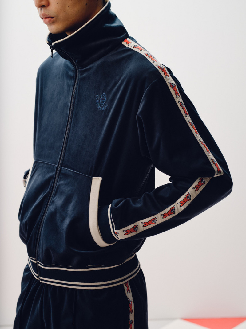 RUNNING DOG TAPED VELOUR TRACK TOP 3