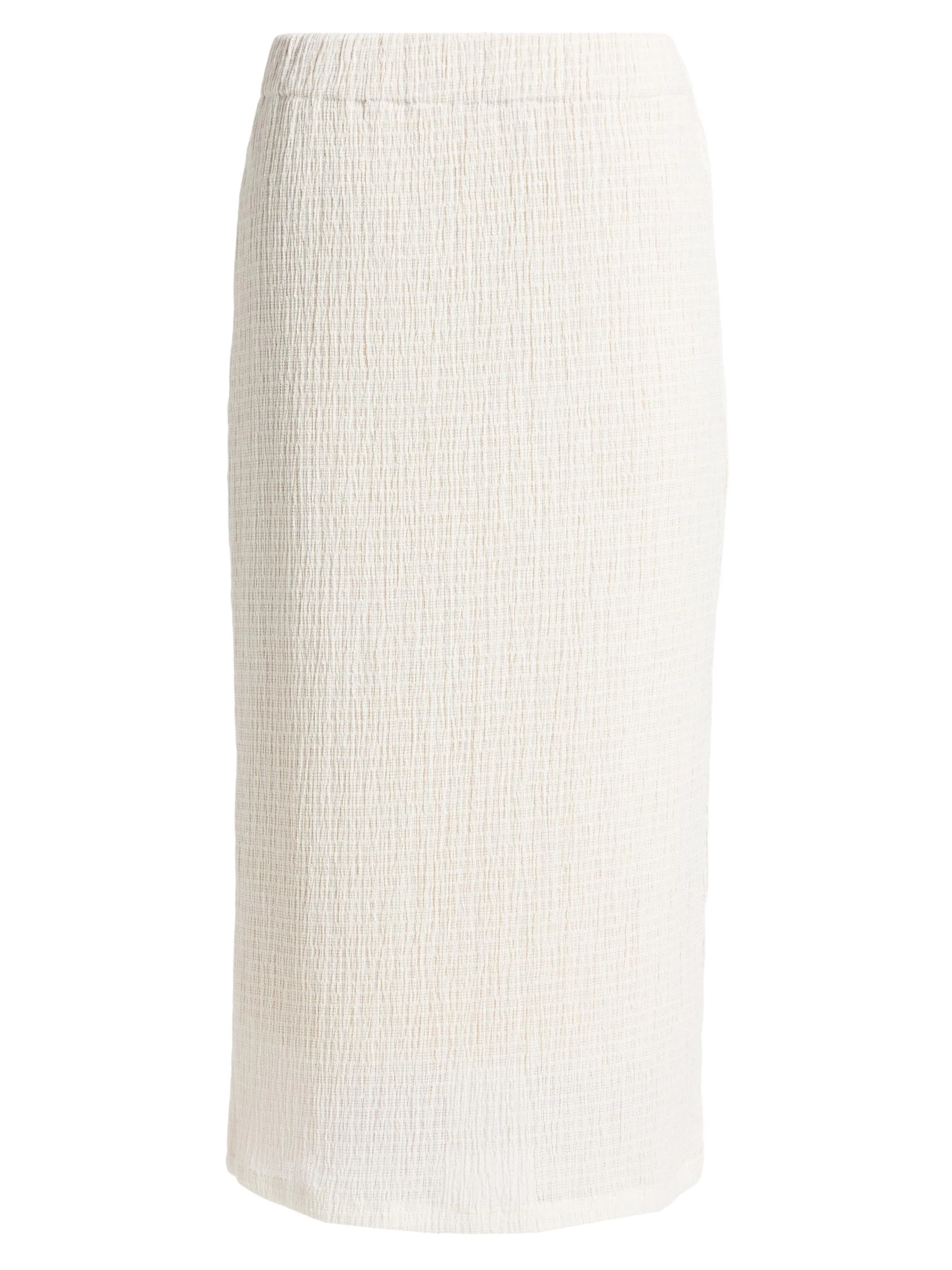 Women's Shadow Grid Knit Midi-Skirt - Chalk - 1