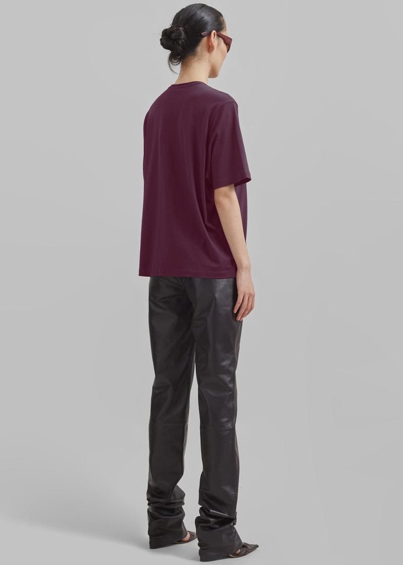 Harper Soft Organic T-Shirt - Burgundy 6