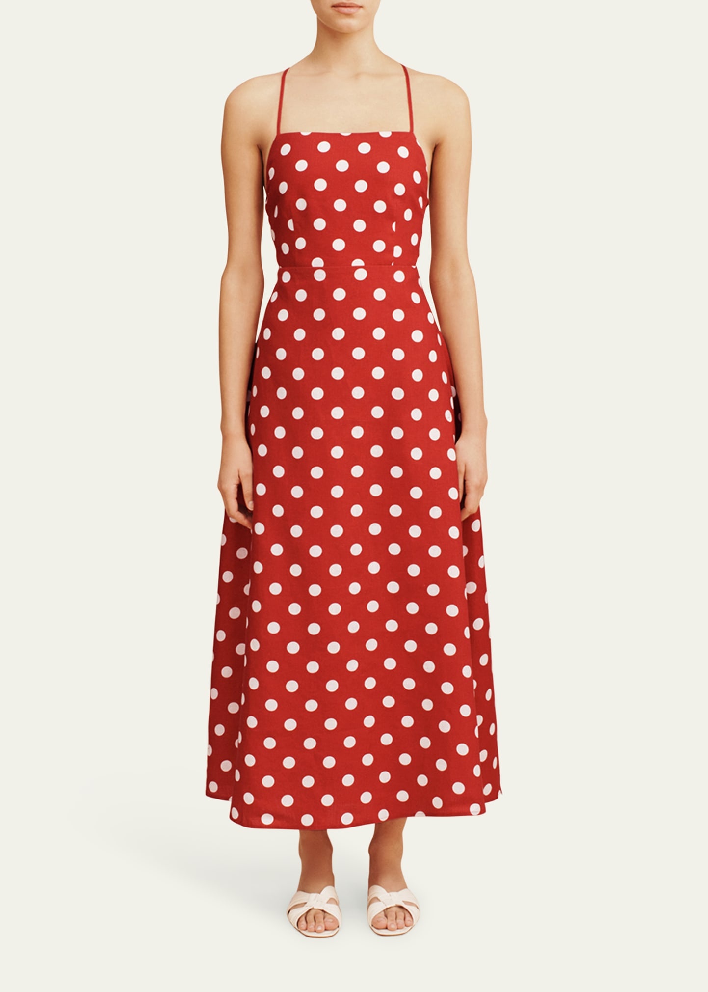 Lori Polka-Dot Linen Maxi Dress - 2
