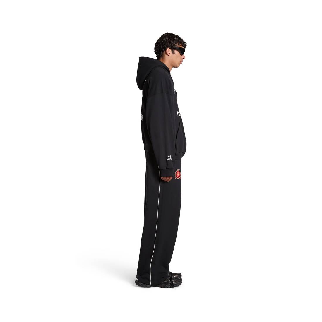 Paris Soccer Zip-up Hoodie Medium Fit in Black/white - 3