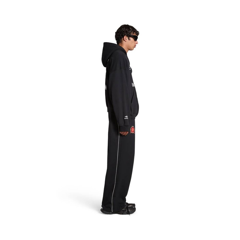 Paris Soccer Zip-up Hoodie Medium Fit in Black/white 3
