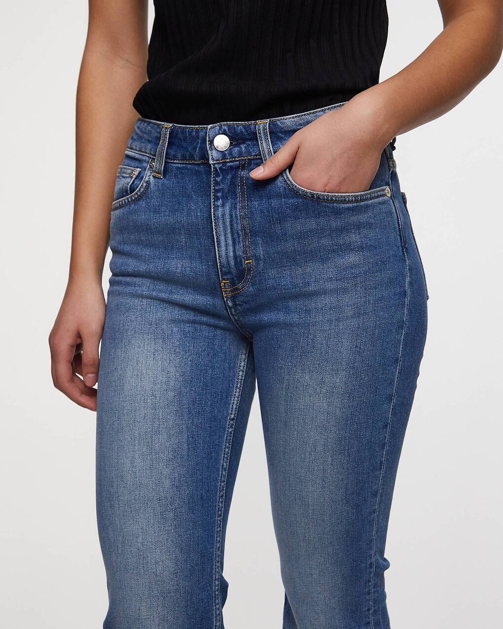 Jeans Stella Cropped Mid blue - 5