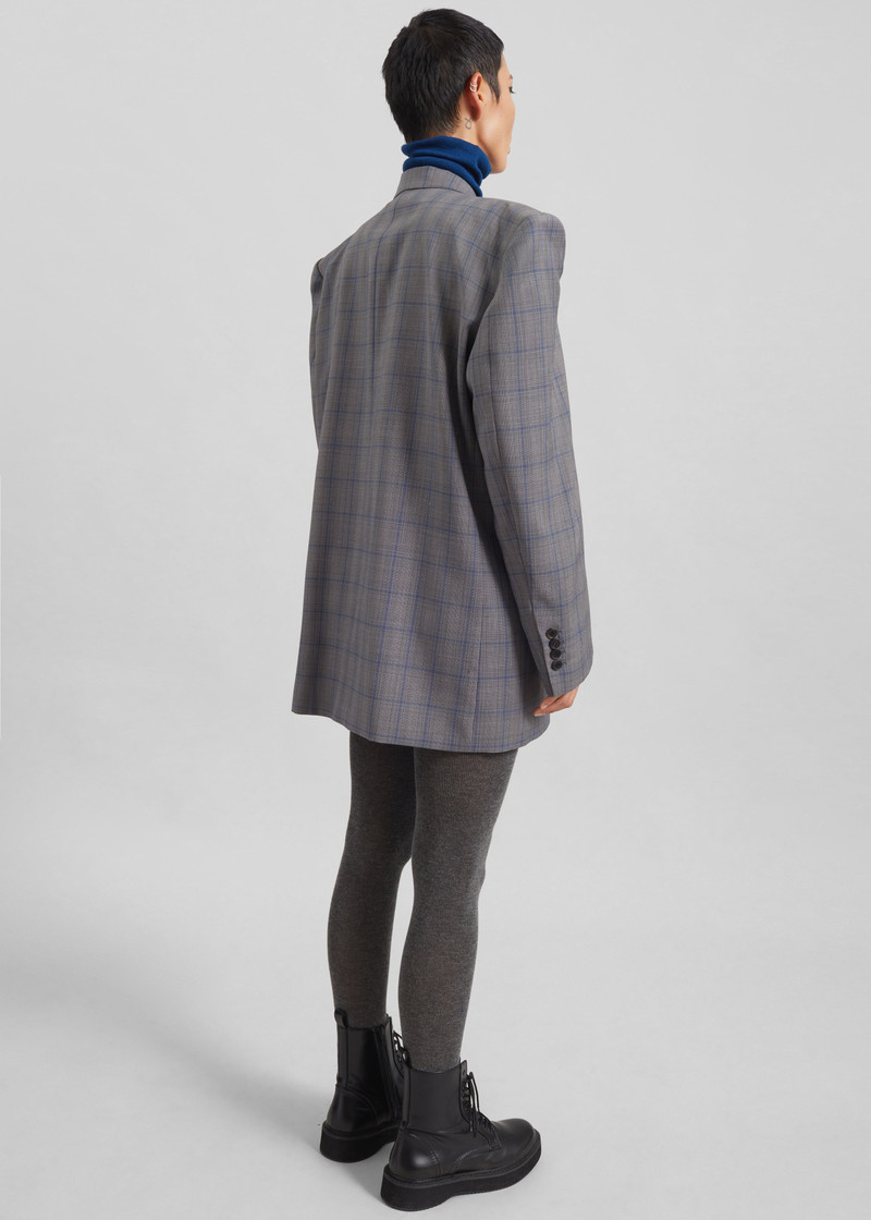 Marnay Padded Blazer - Grey Plaid 8