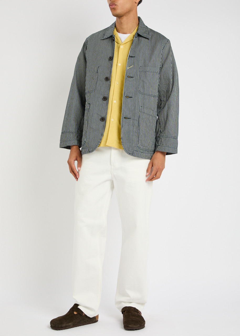 Universal Works Hickory Striped Cotton Overshirt - 4