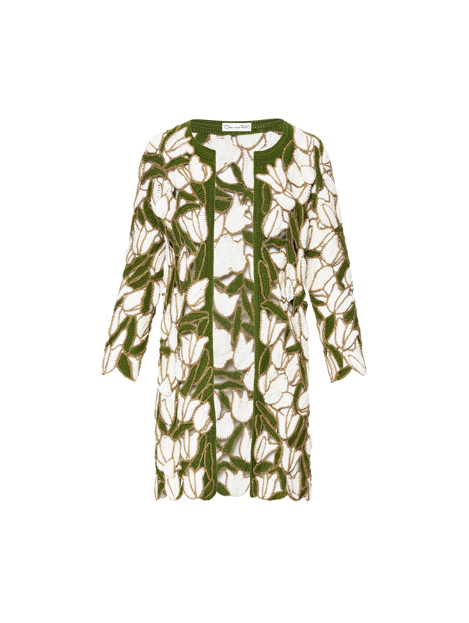 TULIP & LEAVES CROCHET COAT - 1