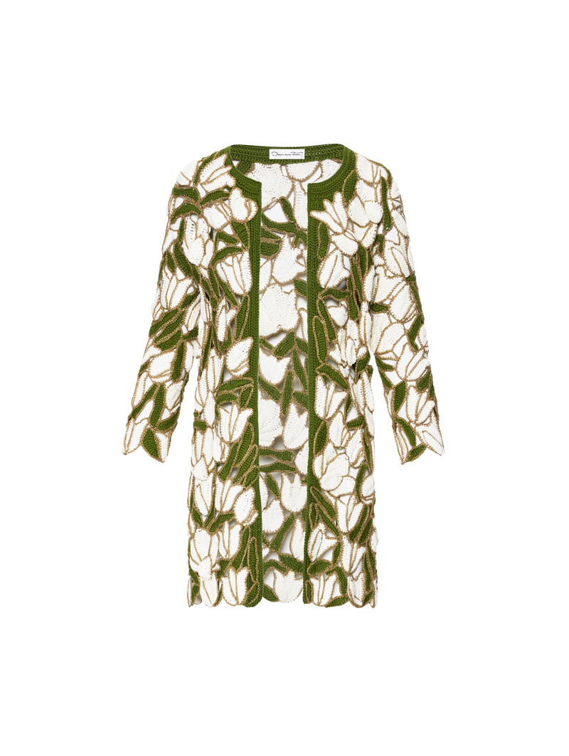 TULIP & LEAVES CROCHET COAT 1