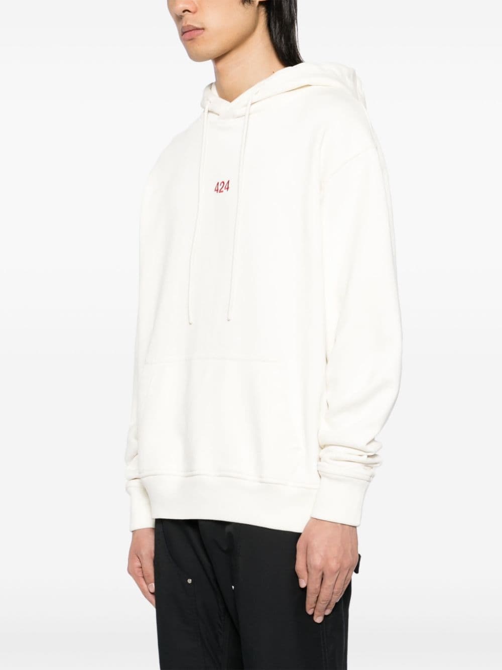 logo-embroidered hoodie - 3