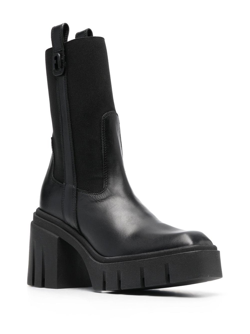 FURLA ridged 95mm block-heel boots outlook