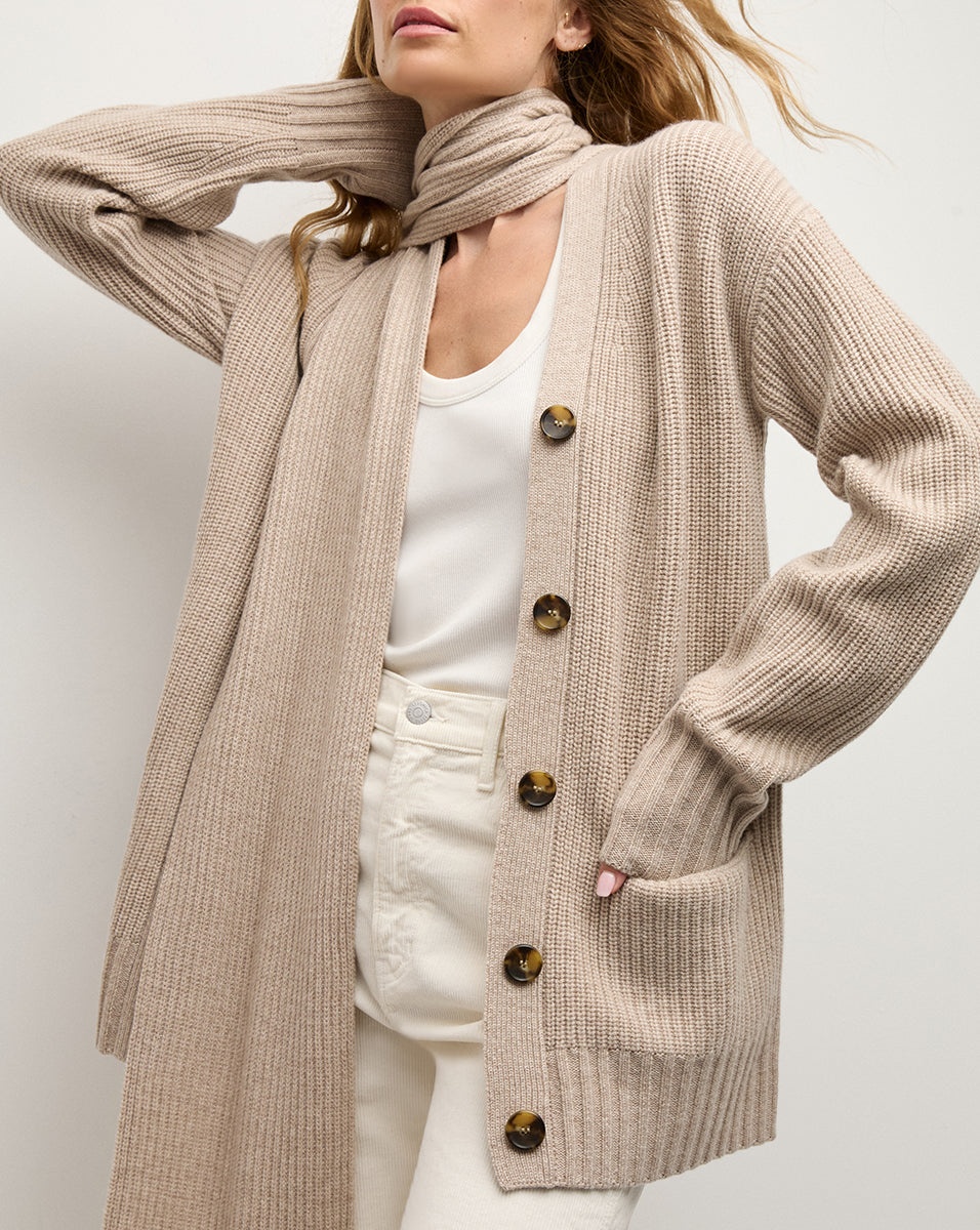 ANNALISE MERINO WOOL CARDIGAN - 2