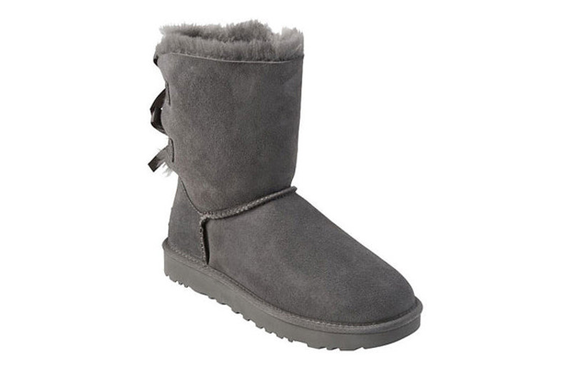 UGG (WMNS) UGG Mini Bailey Bow II Boot Fleece Lined Gray 1016225-GREY outlook