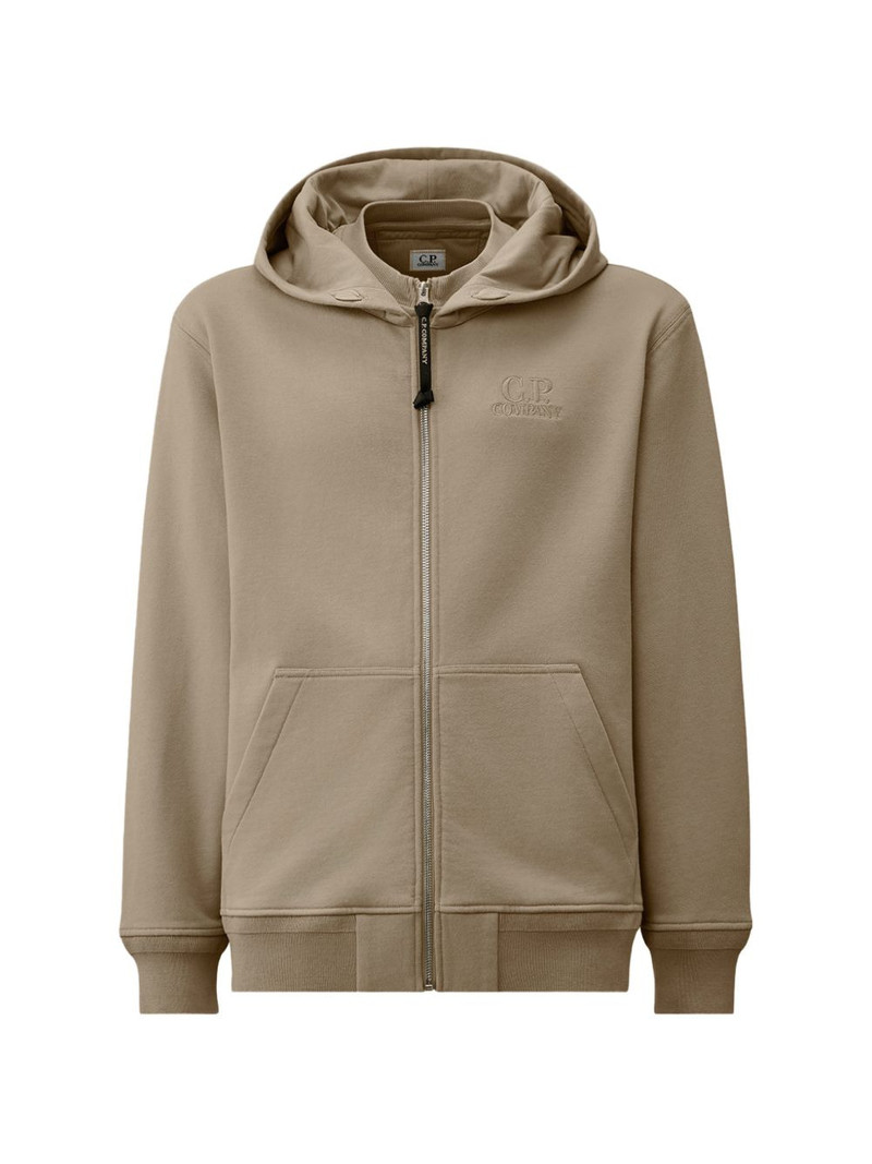 logo-detail zip-up hoodie 1