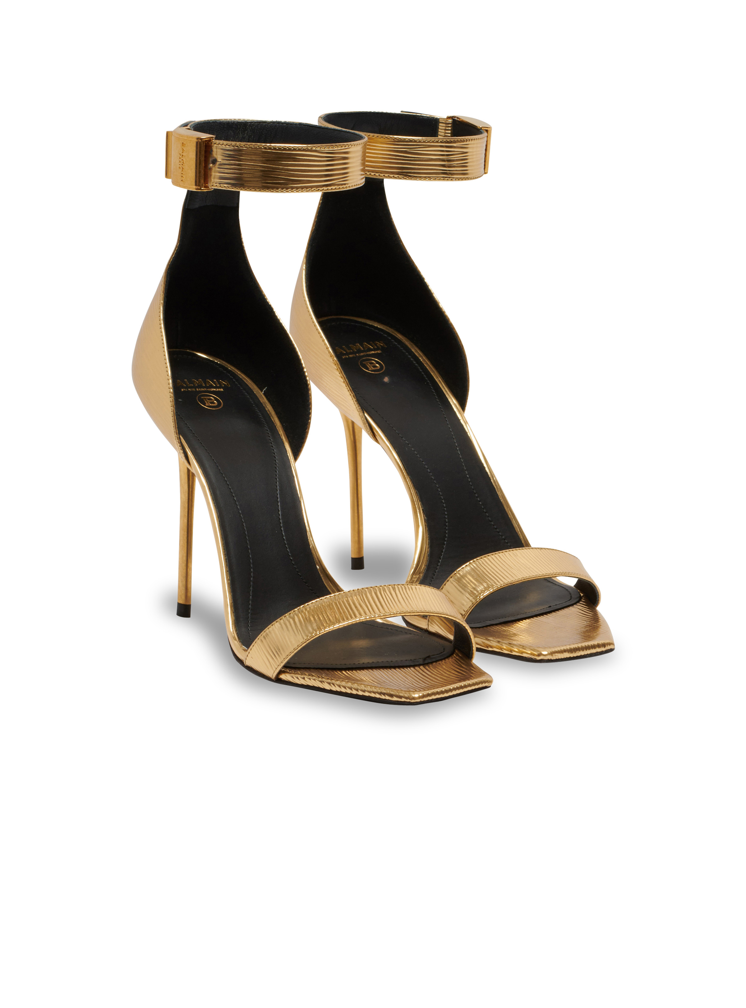 Uma laminated leather sandals - 2