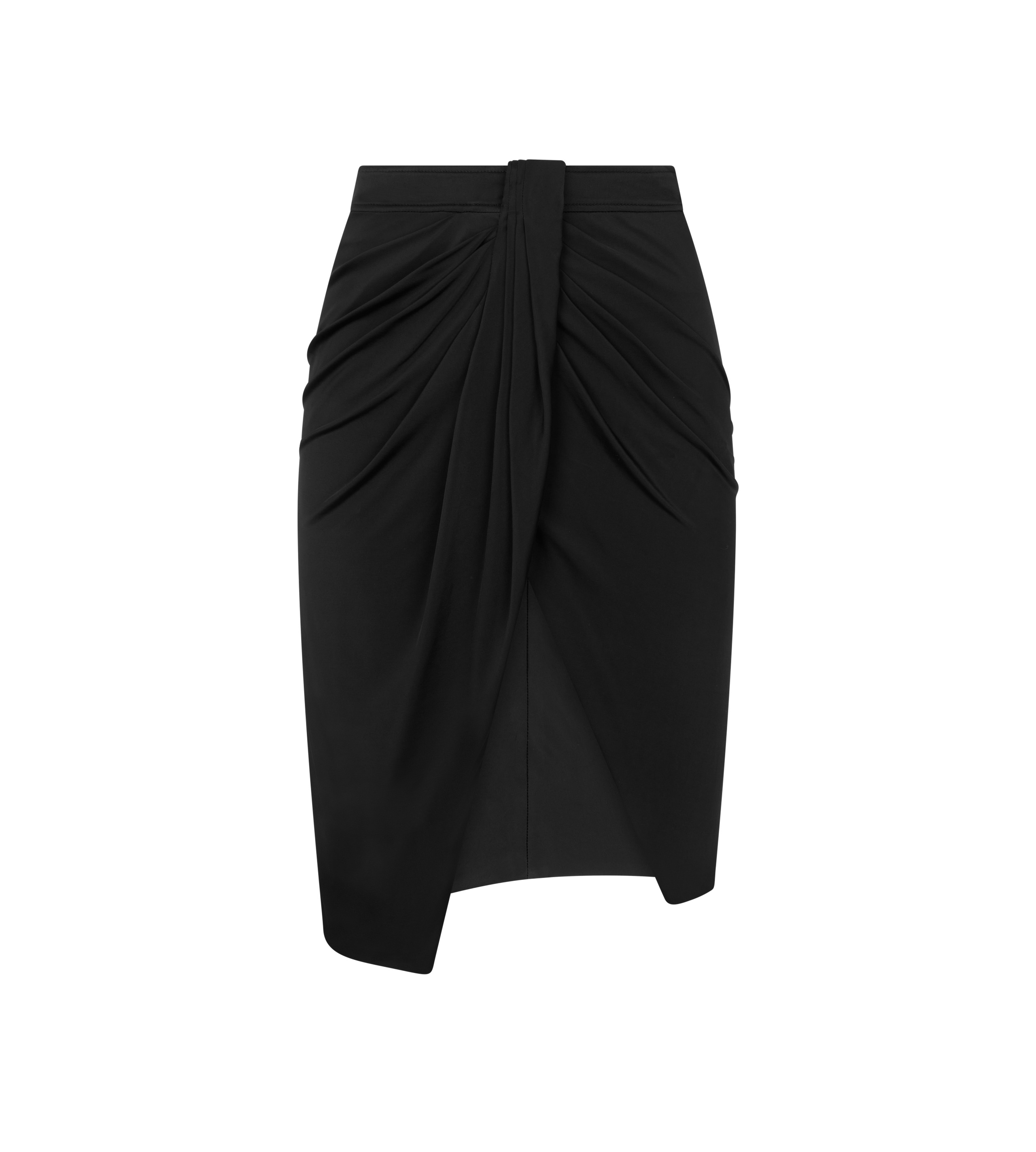 LUSTROUS JERSEY WRAP DRAPED SKIRT - 1