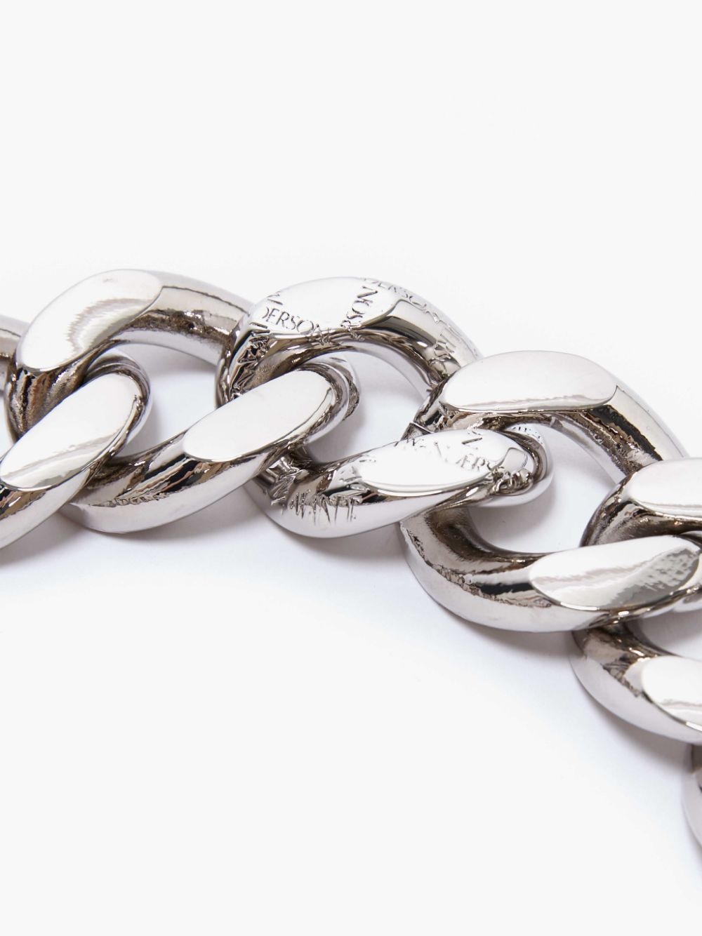oversized logo grid chain necklace - 4