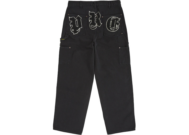Supreme Supreme Old English Canvas Double Knee Painter Pant Black outlook