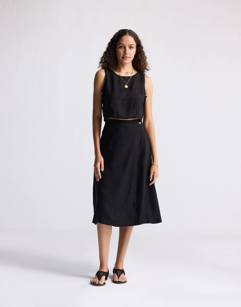 Reistor® Boxy Crop Top in 100% Black Hemp 2