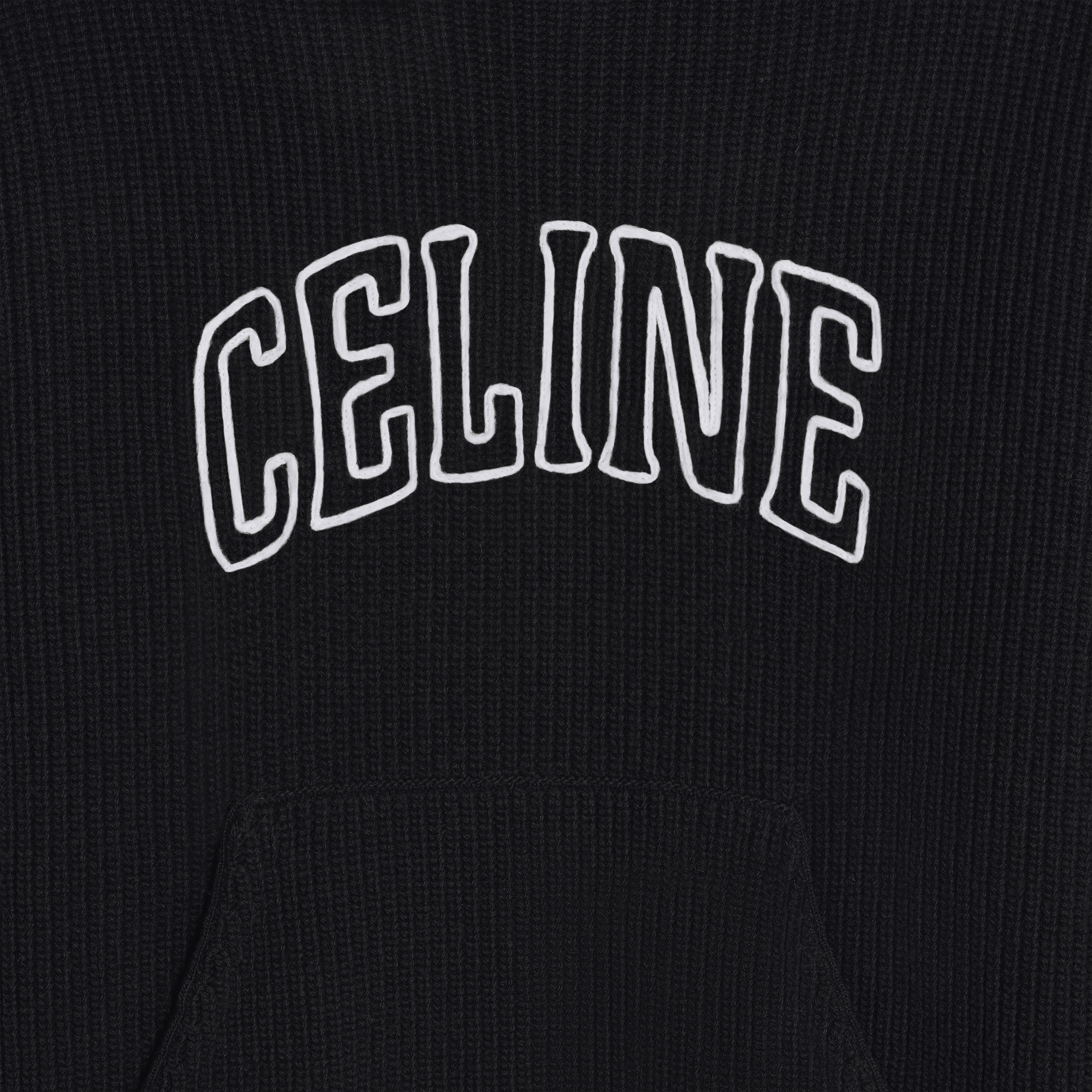 celine hooded sweater in ribbed wool - 3