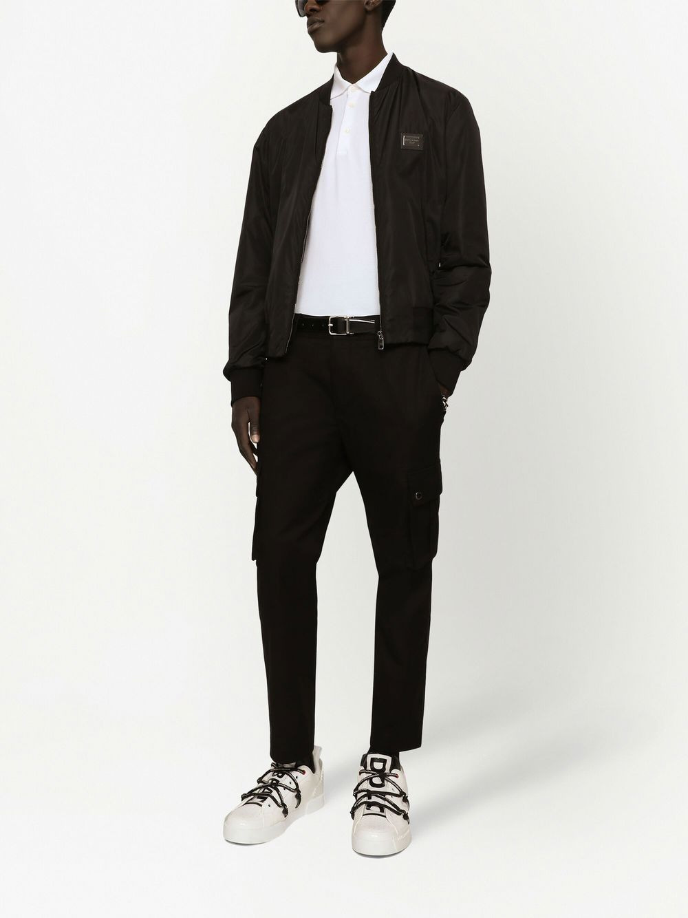 Dolce & Gabbana Men Nylon Jacket With Logo Plaque - 3