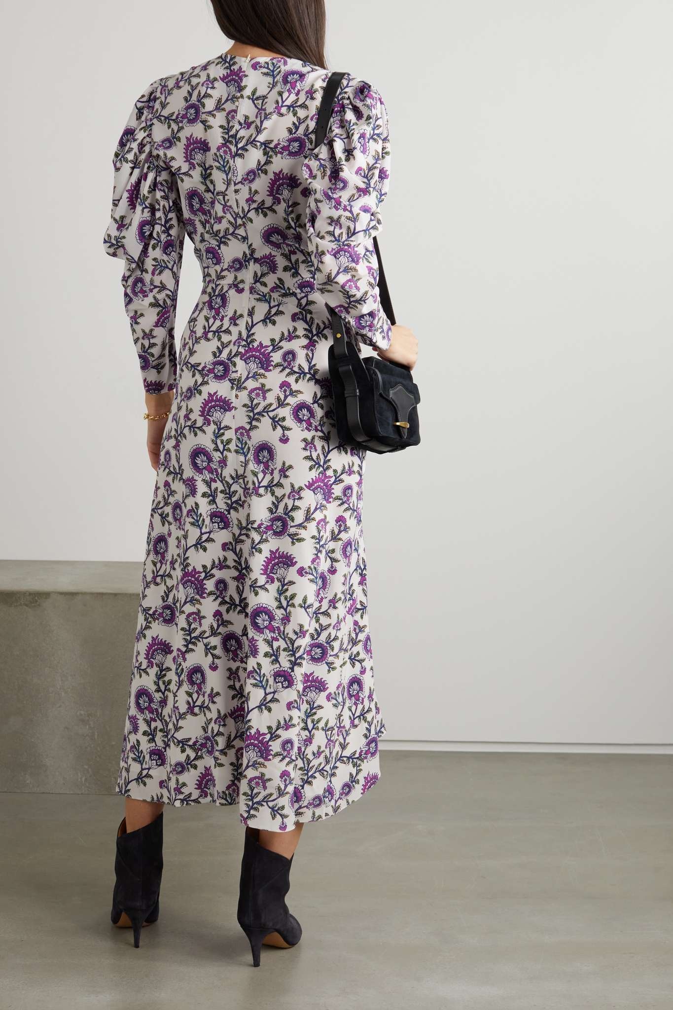 Baga floral-print silk-blend midi dress - 4