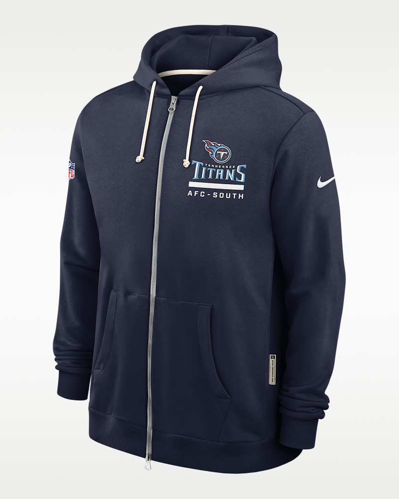 Tennessee Titans Utility Player Sideline Men's Nike Dri-FIT NFL Full-Zip Hoodie 1