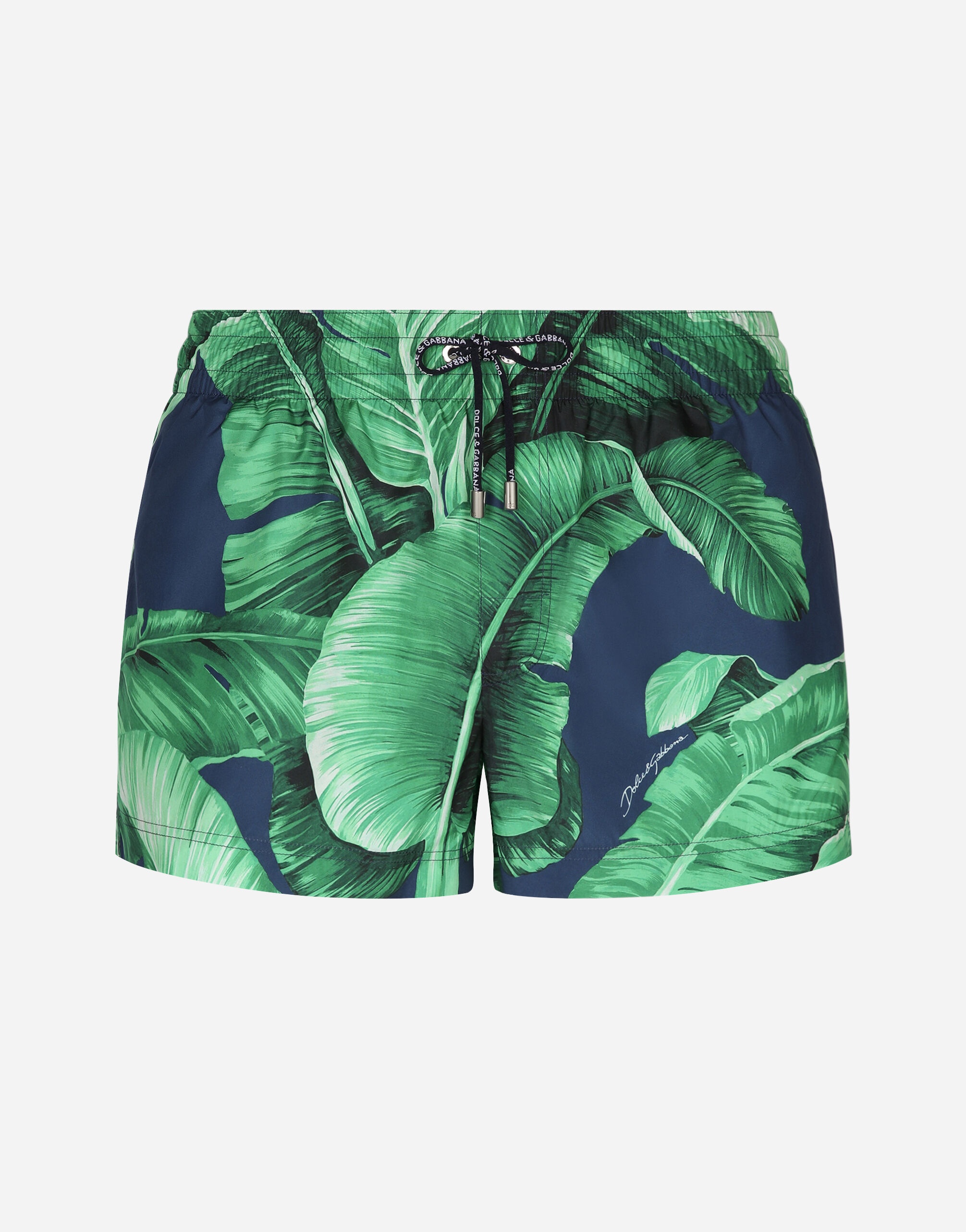 Swim shorts with banana tree print - 1