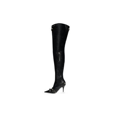 BALENCIAGA Women's Cagole 90mm Over-the-knee Boot  in Black outlook