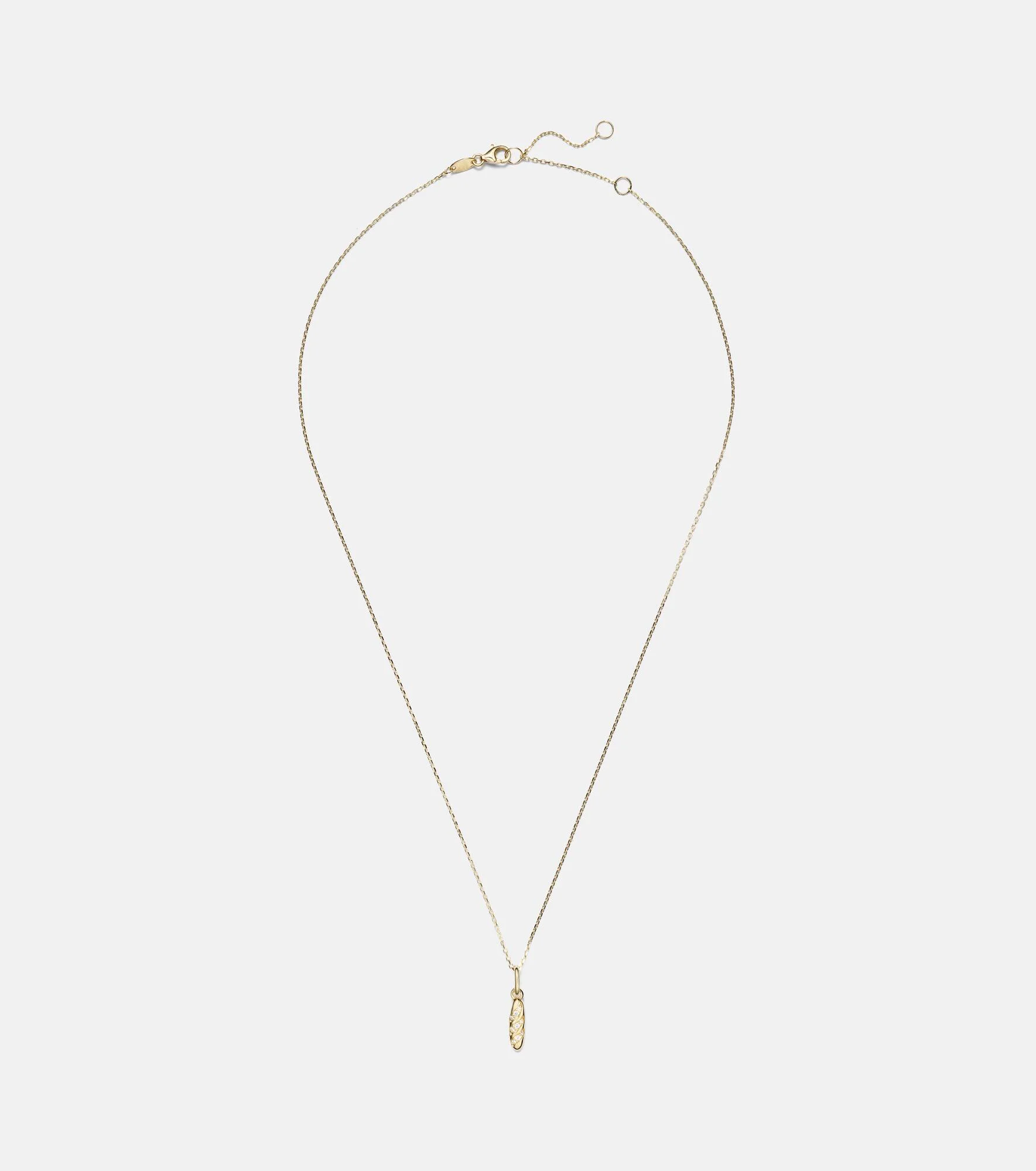 14kt gold pendant necklace with diamonds - 1